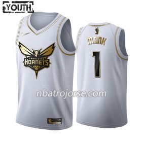 Barn Charlotte Hornets Tröja Malik Monk 1 2019-20 Nike Vit Golden Edition Swingman